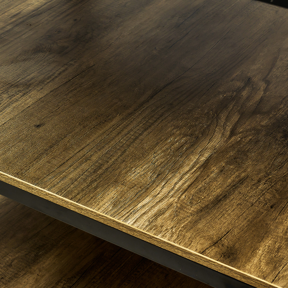 steel and wood shelves