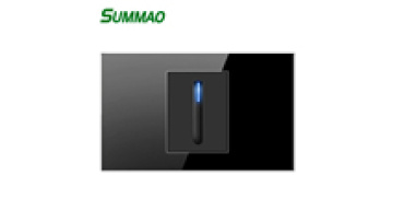 Taiwan Socket 118 Type - US Standard USB Wall Switch with Tempered Glass Panel, 110V, Black1