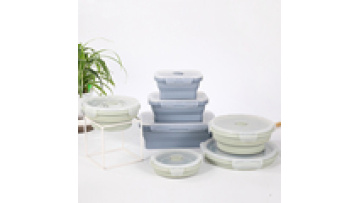 Bpa free food grade  Collapsible 4pcs Lunch Box Microwavable Food Storage Container Bento Box1