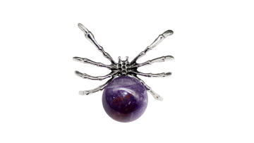  Ball Antique Silver Spider Pendant SP1672 (1)