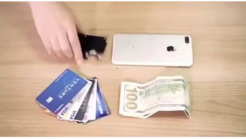 Carbon Anti degaussing  Metal Minimalist Card Holder Wallet RFID Money Clip Wallet Mens Carbon Fiber Card Holder with Cash Strap1