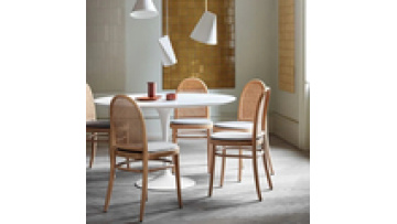 Factory direct price  commercial furniture fast food shop wood and rope handmade kitchen  restaurant dining chair1