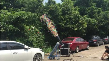 Hot sale mini manual control Stage special effect   paper confetti blaster with hand control CO2 blaster1