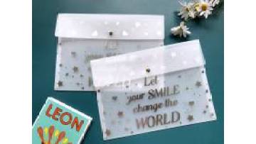 silver stamping design envelope folder