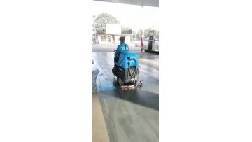 DJ860M Outdoor gas station epoxy floor dust cleaning