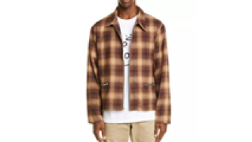 Mens Casual Turn Down Collar Plaid Jacket High Quality Men Zipper Jackets1