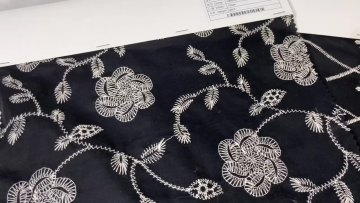 Summer floral  plain woven textile 100% cotton swiss voile embroidery fabric for dresses1