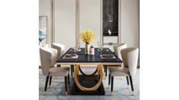 Contemporary Luxury Home Dining Room Furniture With White Velvet Fabric Silver Dining Chair Marble Dining Table1