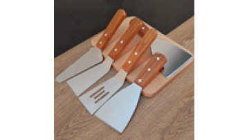 Wooden Handle Stainless Steel Triangle Spatula  900 Pizza Cheese Spatula Baking Tools1