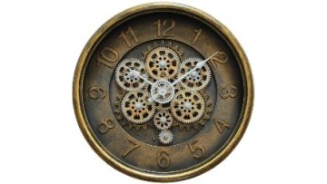 YM-6856A Cross border exclusive 16 inch mechanical gear industrial style Arabic scale retro wall clock