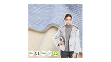 No Bonding Double Face Polar Sherpa Fleece Polyester Cotton Acrylic Rayon Spandex 790GSM Yarn Dyed Tweed Fabric for Dress1
