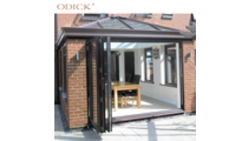 European CE Thermal Break Black Aluminum Bi Folding Doors Exterior Double Glazing Low E Glass Foldable Graphic Design Modern 771