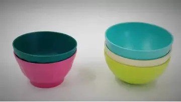 Aveco Best-Selling Fresh Simple Restaurant Lunch Round Rice Ceramic Natural Material Salad Bowl Set1