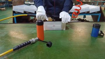 plastic shell air pump+single acting jack cylinder
