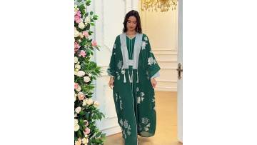 Abaya Jalabiya Dress 2 Pieces Set AB462 (1)