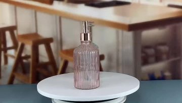embossed glass liquid hand soap dispenser