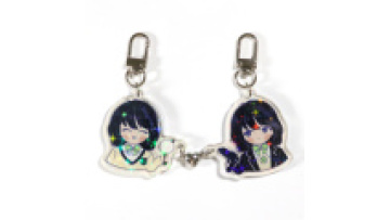Custom Logo Acrylic Keychain Epoxy Promotional Cartoon Gift Printing Anime Holographic Keychains1