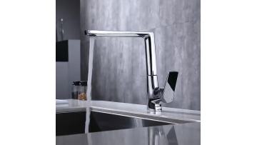 High Quality European Square Style L Shape Chrome Kitchen Faucet with Commercial Price for Industrial Project1