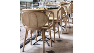Hot new product commercial furniture fast food shop wood and leather restaurant chair1