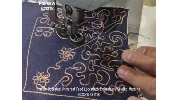 Handle Operated Universal Feed Lockstitch Embroidery Sewing Machine FOXSEW FX1118