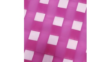 FACTORY HOT SALE 2020 2021 poly woven fabric check organdy fabric hot pink color1