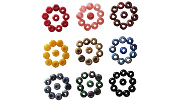 Abacus Stone Beads drilled big hole -Z0110 (1)