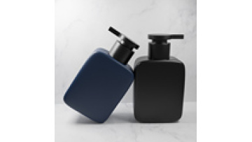 Refillable Square 150ml Black Shampoo Pump Bottle1