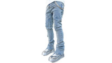 Custom Logo OEM ODM Jeans Raw Edges Flare Jeans Men Tassel Slim Stacked Jeans For Men Flare Stacked Pants Streetwear1