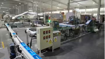 The customized packaging line to pack the mask boxes , includes , transporting, sorting & collating, sealing & shrinking machinery and auxiliary device.