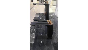 Luxury High End Rose Gold and Matte Black Bathroom Basin Faucet for Five stars Hotel and Villa's Bathroom with Acceptable Price1