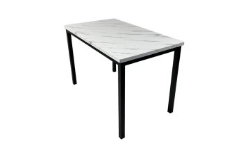 Imitation marble steel wood dining table