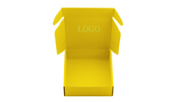 Packaging Yellow Corrugated Paper Shipping Boxes Custom Printed Full Color Packaging Mailer Shipping Box With Logo1