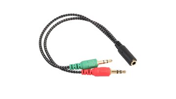High Quality  Factory Manufacture   Pvc 20Cm Extension   Mic And Headphone Splitter Cable stereo audio cable1