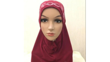 New Arrival Plain Hijab with Embroidery Decoration Elegant Muslim Shawl Hijab for Women1