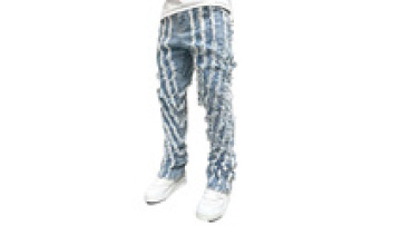 Mens Vintage Flare Hip Hop Washed Distressed Pants Flare Ripped Stacked Jeans MenTrousers Denim Jeans1