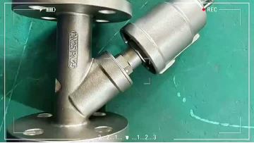 Angle valve with flange
