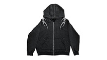 Custom Drop Shoulder Embroidered Sweatshirt Acid Wash Anti-aging Heavyweight High Quality Zip Up Hoodie1