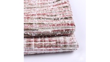 Professional Custom Color 100% Polyester Windowpane Thick Fancy Tweed Fabric for Women Suiting1