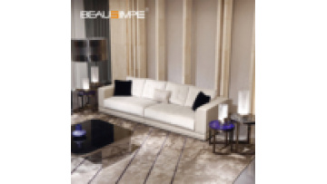 Luxury Eco-leather Velvet Combination Sofa Set Villa Living Room Bedroom modern  L-shaped Multi-combination Furniture Home Sofa1