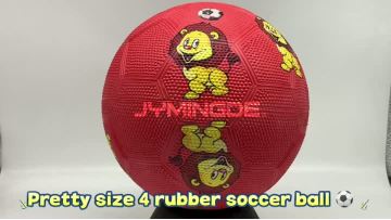 size 4 rubber soccer ball