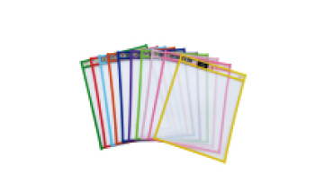 Clear Assorted Colors Durable Reusable Dry Erase Plastics1
