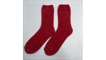 red chenille socks 