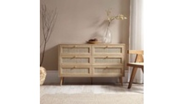 2024 latest model  nordic style natural sideboard display  modern designs storage  living room kitchen wood rattan cabinet1