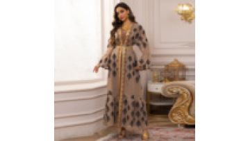 New Embroidery Evening Dress Women Muslim Sets Sequin Kimono Jalabiya Islamic Abaya Eid Ramadan Gown Open Robe Dress 2 Piece Set1