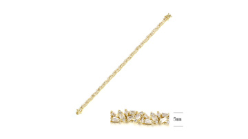 High quality popular copper 24K gold plated silver bracelet simple items creative jewelry for women1