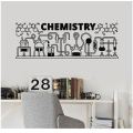 Education Wall Decal Chemical Formula Chemistry Tool Vinyl Stickers Science Laboratory Classroom Interior Decor Wallpaper N1932