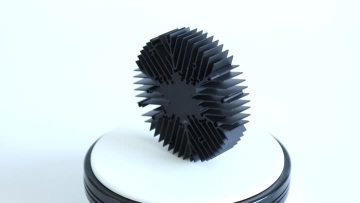 aluminum round black anodized heatsink