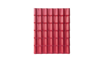 red synthetic resin roof tile