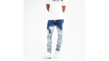 Mens Jeans Stylish For Men Slim exclusively for spot holes straight trousers youth leisure stretch blue Hole Jean1