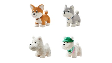 Baby toys and dog plushies